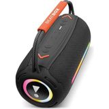 Asitan Powerway Beatbox Siyah LED Işıklı Ses Bombası USB Sd Aux Fm Radyo Bluetooh Hoparlör - Çok Renkli
