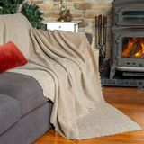 Asitan Premium Koltuk Örtüsü 175X215 Gramajlı Jakarlı Şönil Bej | Kanepe Örtüsü | Kaymaz - 0,6 x 19 x 29 cm - Çok Renkli