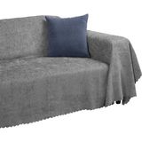 Asitan Premium Koltuk Örtüsü 175X350 Xlarge Gramajlı Jakarlı Şönil Kurşun| Kanepe Örtüsü | Kayma - 0,6 x 19 x 29 cm - Çok Renkli