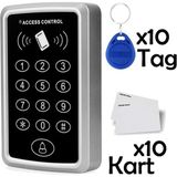 Asitan Rfıd Şifreli Kapı Kilidi - Kartlı Geçiş Kontrol Göstergeç Sistemi 10 Kart 10 Tag - Çok Renkli