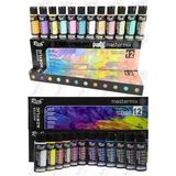 Asitan Rich Mastermix Akrilik Boya 24 Renk 60 ml 1 Paket Canlı ve Pastel Renkler Akrilik Boya 24 Lü Profe - Çok Renkli
