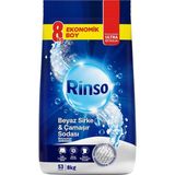 Asitan Rinso Beyaz Sirke ve Çamaşır Sodası Beyazlar Için Toz Deterjan 8 kg - 1 kg