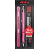Asitan Rotring Visuclick Jel Okul Seti 0,7 Mm, Mekanik Kurşun Kalem, Uç ve Silgi Seti, Pembe - Çok Renkli