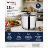 Asitan Royal Song Plus 18 Lt. Çelik Düdüklü Tencere - Çok Renkli