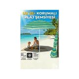 Asitan Rüzgar Kıran Uv Kalkanı Plaj Şemsiyesi (180 Cm) - Çok Renkli