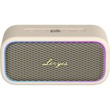 Asitan S891 Rgb Işıklı Taşınabilir Su Geçirmez Bluetooth Hoparlör V5.3, 80W, Bej - Çok Renkli