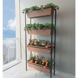 Asitan Sandra Siyah Metal Balkon Saksılık & Çiçeklik Siyah - Çok Renkli