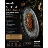 Asitan Sepia Gourmet Oval Kayık Tabak 34X19 cm – Büyük Boy Porselen Servis Tabağı | Kaliteli Porsele - Çok Renkli