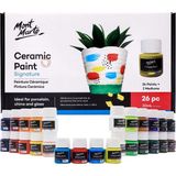 Asitan Seramik Boya Seti Imza 26 x 0,7 Us Fl.oz (20ML) Çok Renkli, Canlı Seramik Boya, Porselen, Cam, Ç