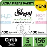 Asitan Sleepy Natural Double Soft Ultra Fırsat Paketi Bebek Bezi 5 Numara Junior 156 Adet