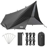 Asitan Su Geçirmez Tarp Tente Gölgelik Örtü, 4 Mevsim Taşınabilir Örtü Branda Outdoor Açık Hava K - Çok Renkli