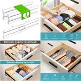 Asitan Şura Mutfak Akrilik Ayarlanabilir Çekmece Düzenleyici Organizer, 2 Adet, 30 x 50 Cm, Şeffaf, Çe - Çok Renkli