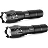 Asitan Taktik LED El Feneri Yüksek Lümen Askeri Sınıf 5 Mod 3000 Lümen Yakınlaştırılabilir Su Geç - Çok Renkli