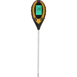 Asitan Toprak Test Kiti 4'ü 1 Arada Toprak Test Cihazı Dijital Nem Işığı ve Metre, Kapalı/dış Meka - Çok Renkli