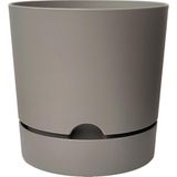 Asitan Toxa Begonya Saksı Tabaklı Drenajlı Mat Plastik Çiçek Saksısı (1 Adet, 9 Litre, 25CM, Bej) - Çok Renkli