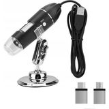 Asitan Type-C Micro Otgli 1000X Dijital Mikroskop USB Hd Cmos 8 LED Digital Microscobe AL4076 - Çok Renkli
