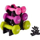 Asitan Üçgen Dambıl Raf Standı, 3 Katlı, Ağırlık Tutucu 23X22.5X8.5CM, Ev Spor Salonu Için, Egzers - Çok Renkli