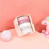 Asitan Vintage Washi Tape Bant Baskılı Yapışkanlı Maskeleme Kağıdı Desenli Bant 5 Li - Geometrik N2 - Çok Renkli