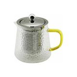Asitan YAKUT-9972 (550ML) (Yuvarlak) (Kabartmalı & Borosilikat) Cam Demlik*48 - Çok Renkli