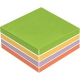 Asitan Yapışkanlı Not Kağıdı 5 Renk 450 Sayfa 1 Paket Gizemli Küp Blok Yapışkanlı Postit 75X75 mm - Çok Renkli