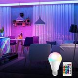 Asitan Yeni 2025 Rgb LED Ampul Çok Renkli LED Home Uzaktan Kumandalı Dim Edilebilir Ampul Rengarenk Ampü - Altın