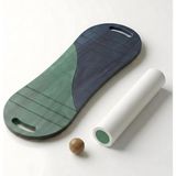Asitan Yeşil/lacivert Denge Tahtası Balance Roller Board Çift Fonksiyonlu Sörf Eğitim Tahtası Kaykay - Çok Renkli