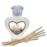 Aşk-I Sermest Toptan Amber Aromalı Bambu Çubuklu Oda Kokusu Reed Diffuser Ortam Kokusu Parfüm, Kalp Şişe, 60 Ml, 10 Adet