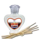 Aşk-I Sermest Toptan Aşk'ın Ateşi Çiçek Aromalı Bambu Çubuklu Oda Kokusu Reed Diffuser Ortam Kokusu Parfüm, Kalp Şişe, 60 Ml, 5 Adet