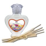 Aşk-I Sermest Toptan Bahar Esintisi Aromalı Bambu Çubuklu Oda Kokusu Reed Diffuser Ortam Kokusu Parfüm, Kalp Şişe, 60 Ml, 5 Adet