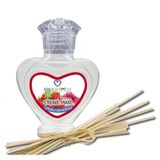 Aşk-I Sermest Toptan Çikolata&Sakız Aromalı Bambu Çubuklu Oda Kokusu Reed Diffuser Ortam Kokusu Parfüm, Kalp Şişe, 60 Ml, 10 Adet