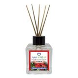 Aşk-I Sermest Toptan Çilekli Sakız Aromalı Bambu Çubuklu Oda Kokusu Reed Diffuser Ortam Kokusu Parfüm, Küp Şişe, 60 Ml, 5 Adet