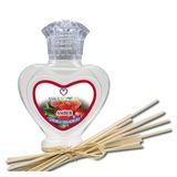Aşk-I Sermest Toptan Hindistan Cevizi&Yasemin Aromalı Bambu Çubuk Oda Kokusu Parfüm, Kalp Şişe, 60Ml, 10 Ad
