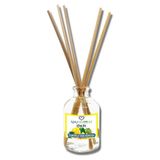 Aşk-I Sermest Toptan Limon Aromalı Bambu Çubuklu Oda Kokusu Reed Diffuser Ortam Kokusu Parfüm, Oval Şişe, 50 Ml , 5 Adet