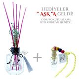 Aşk-ı Sermest Toptan Meczub Fantazi Serisi Beyaz Sabun Kokulu 3 x 120 ml Köşeli Şişe Bambu Çubuklu Ortam Kokusu Reed Diffuser Oda Kokusu