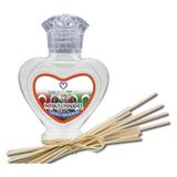 Aşk-I Sermest Toptan Misk-İ Osmanlı Çiçek Aromalı Bambu Çubuklu Oda Kokusu Reed Diffuser Ortam Kokusu Parfüm, Kalp Şişe, 60 Ml, 5 Adet