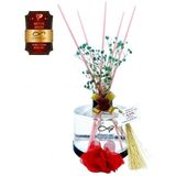 Aşk-I Sermest Toptan Ölümsüz Aşk Meyve Serisi Yeşil Elma Kokulu 200 Ml Silindir Şişe Bambu Çubuklu Ortam Kokusu Reed Diffuser Oda Kokusu