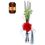 Aşk-I Sermest Toptan Ölümsüz Aşk Mix Serisi Mango & Kavun Kokulu 10 X 60 Ml Kalp Şişe Bambu Çubuklu Ortam Kokusu Reed Diffuser Oda Kokusu