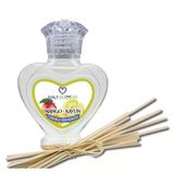 Aşk-I Sermest Toptan Vanilya&Amber Aromalı Bambu Çubuklu Oda Kokusu Reed Diffuser Ortam Kokusu Parfüm, Kalp Şişe, 60 Ml, 10 Adet