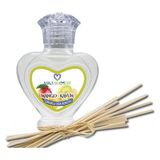 Aşk-I Sermest Toptan Vanilya&Amber Aromalı Bambu Çubuklu Oda Kokusu Reed Diffuser Ortam Kokusu Parfüm, Kalp Şişe, 60 Ml, 5 Adet