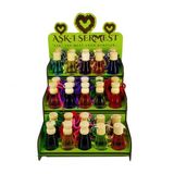 Aşk-I Sermest Toptan Yeşil Ahşap Standlı 120 Adet 8 Ml Portakal Çiçeği Kokulu Oto Kokusu Araç Araba Parfümü
