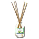 Aşk-I Sermest Toptan Yeşil Elma Aromalı Bambu Çubuklu Oda Kokusu Reed Diffuser Ortam Kokusu Parfüm, Oval Şişe, 100 Ml, 3 Adet