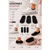 ask Kadın Siyah 3'lü Görünmez Sneaker Çorap