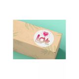 Aşk Love Etiketi Yuvarlak Mat Stıcker 4 Cm (40 Adet)
