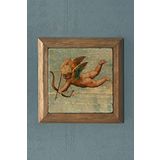 AŞK MELEĞİ-Masif Çerçeveli Taş Tablo-Wall Decor- Oscar Stone Decor 28X28 CM