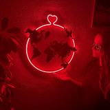 Aşk Neon Duvar Dekoru, Neon Dünya Haritası, Neon Duvar Tabelası, Dünya Haritası Neon Tabelası, Led Neon Işıklar, Neon tabela Duvar Dekoru, Seyahat İşareti (Uzaktan Kumandalı)
