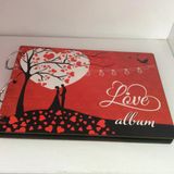 Aşk Temalı Ahşap Kapaklı Kendin Yap Fotoğraf Albüm Defter