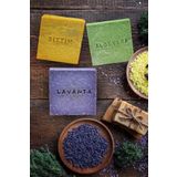 Aska 3lü Gurme Seti - Lavanta - Bıttım - Aloevera Doğal Sabunlar - 125 Er Gram