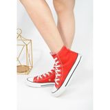 Aska Shoes Aska Shoesconvers Unixes Kanvas Boğazlı Ayakkabı - Kırmızı