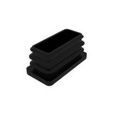 Aska Ticaret 20x40 Mm Plastik Masa Sandalye Kutu Profil Tapası Siyah (10 Adet)