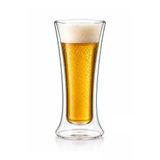 Aşkana Çift Cidarlı Cam Bardak 320 ML – Borosilikat Isıya Dayanıklı Double Wall Bardak–Sıcak & Soğuk İçecek Bardağı, Şeffaf Termal Cam Kupa, Bira Kahve Çay Latte Bardağı